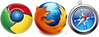 Firefox, Chrome and Safari